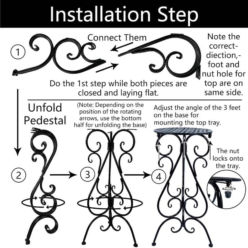 Metal Plant Stand Indoor Outdoor - 13.78 x 13.78x 22.5 inches