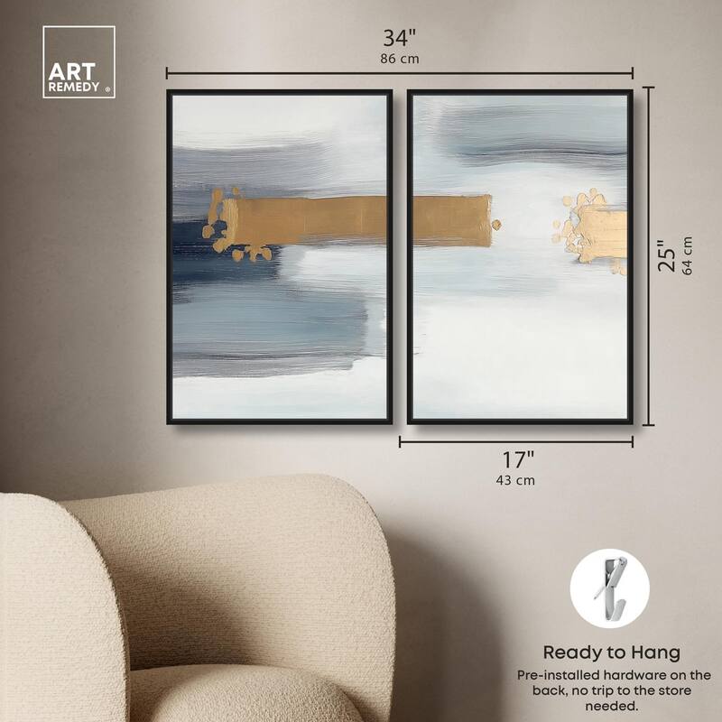 Azure Horizon III Canvas Set of 2 by Art Remedy