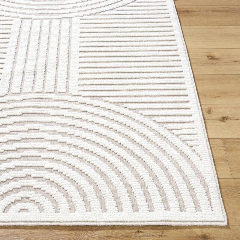 Livabliss Remi Mod Stripe Machine Washable Area Rug