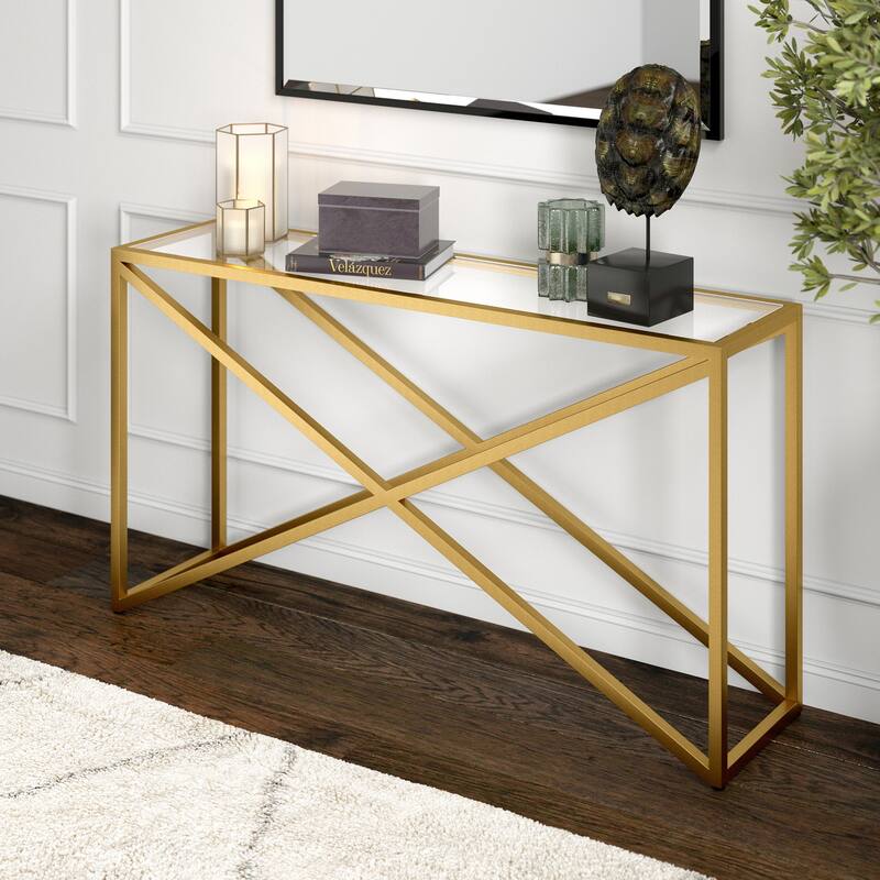 Calix Console Table - Brass - 55"