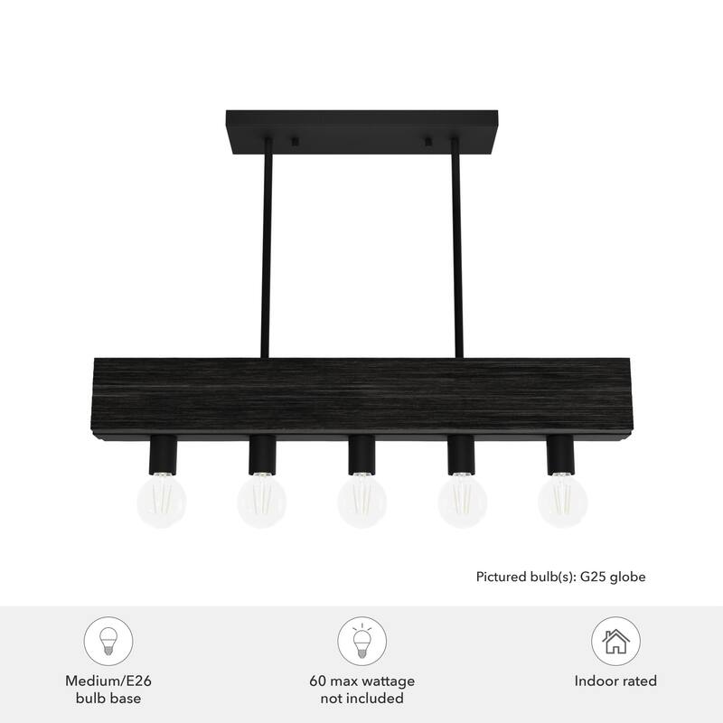 Hunter Donelson Linear Chandelier - Rustic, Farmhouse, Industrial - Kitchen Island, Dining Room