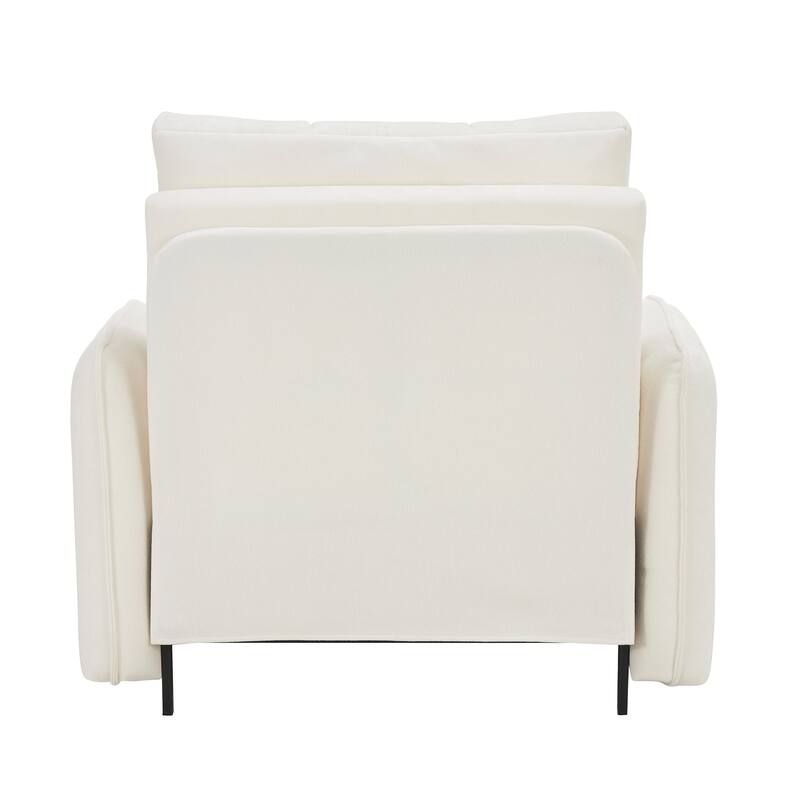 Roomfitters 3-in-1 Sleeper Chair Bed, 80'' Pull Out Lounge with USB Charging, Storage Pockets, Chenille