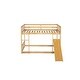 preview thumbnail 13 of 14, Twin Over Twin Floor Bunk Bed with Climbing Ramp
