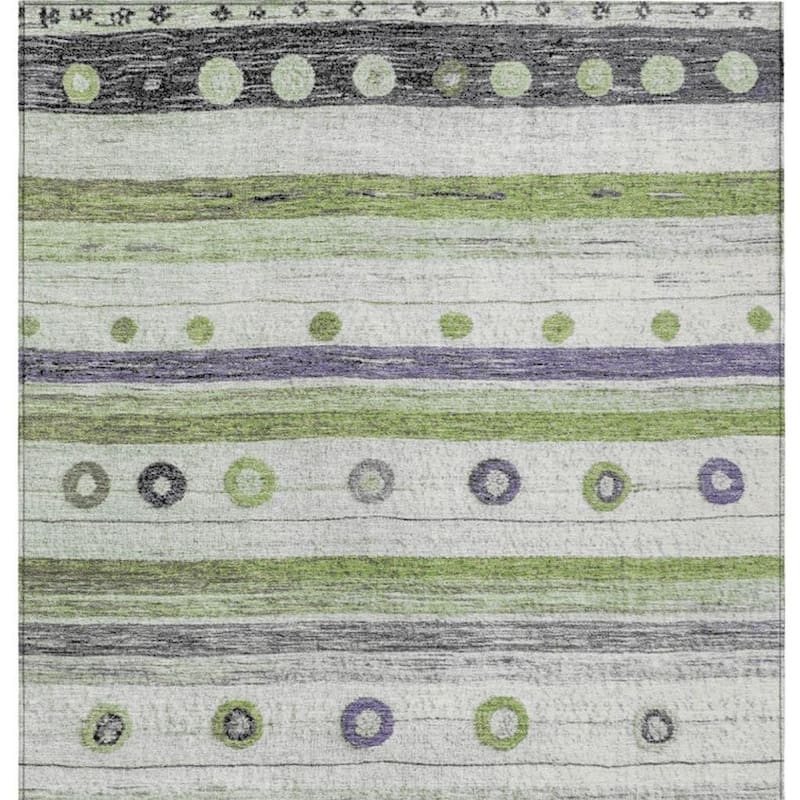 HomeRoots Striped Transitional Rectangle Outdoor Rug