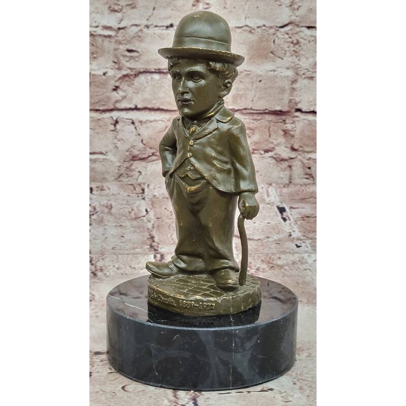 Charlie Chaplin Bronze Statue – Vintage Comedy Tribute Sculpture