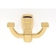 preview thumbnail 6 of 4, Alno Cube Double Robe Hook Polished Brass