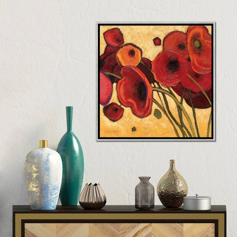 iCanvas "Poppies Wildly I " by Shirley Novak Framed