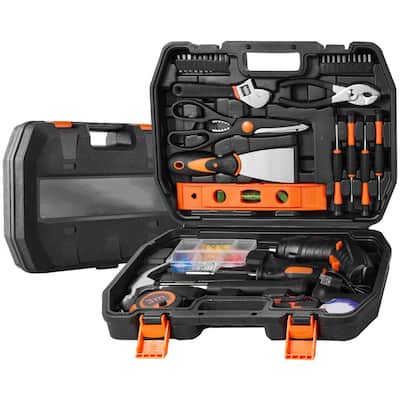 96-Piece Tool Set with Rechargeable Electric Screwdriver Home Repair and Maintenance Tools - 14.17 x 10.43 x 3.70 inch