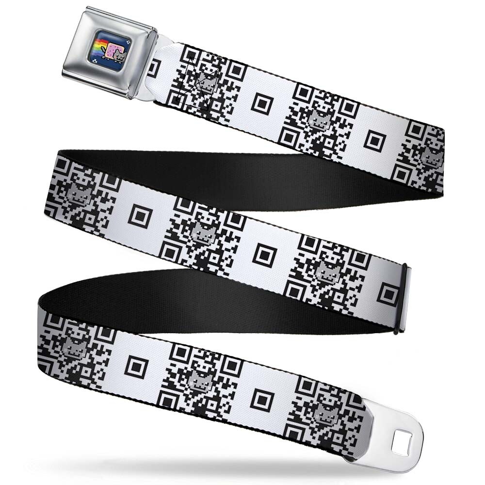 Shop Nyan Cat Blue Full Color Nyan Cat Qr Code White Black Webbing Seatbelt Belt Seatbelt Belt Overstock 17082303