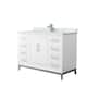 Option White, Nickel Trim, Carrara Marble Top