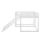 preview thumbnail 6 of 11, Full and Twin Size L-Shaped Bunk Bed with Slide, Short Ladder, and Safety Guardrails, Perfect for Kids and Guests, White