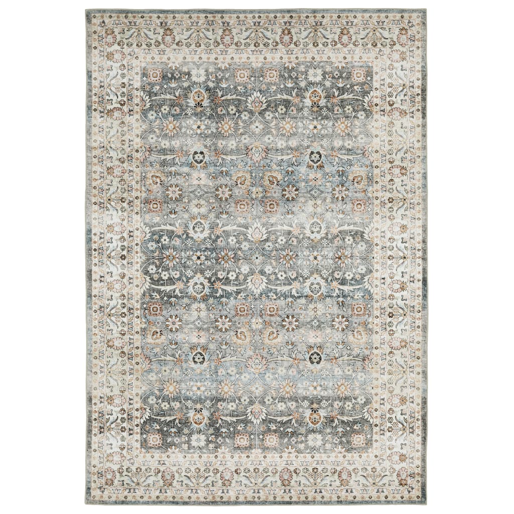 Style Haven Sunderland Bordered Traditional Machine Washable Area Rug Mat