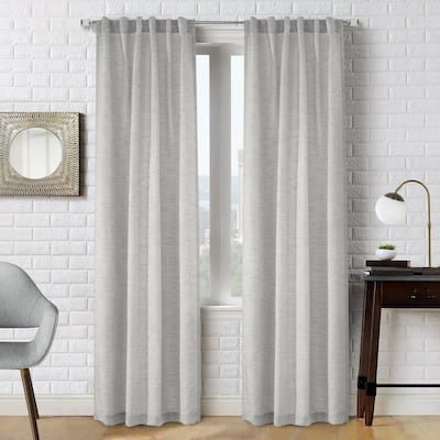 Danbury Textered Jacquard Dual Header Curtain Panel by Habitat