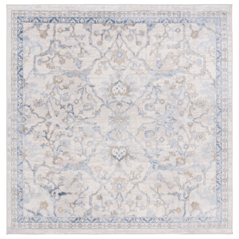 SAFAVIEH Palma Frederica Oriental Rug - 3' Square - Beige/Light Blue