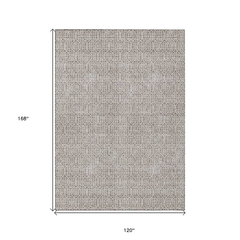 HomeRoots Geometric Transitional Rectangle Outdoor Rug