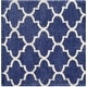 preview thumbnail 72 of 99, SAFAVIEH Montreal Shag Sadia 2-inch Thick Rug 6'7" Square - Periwinkle/Ivory - Square