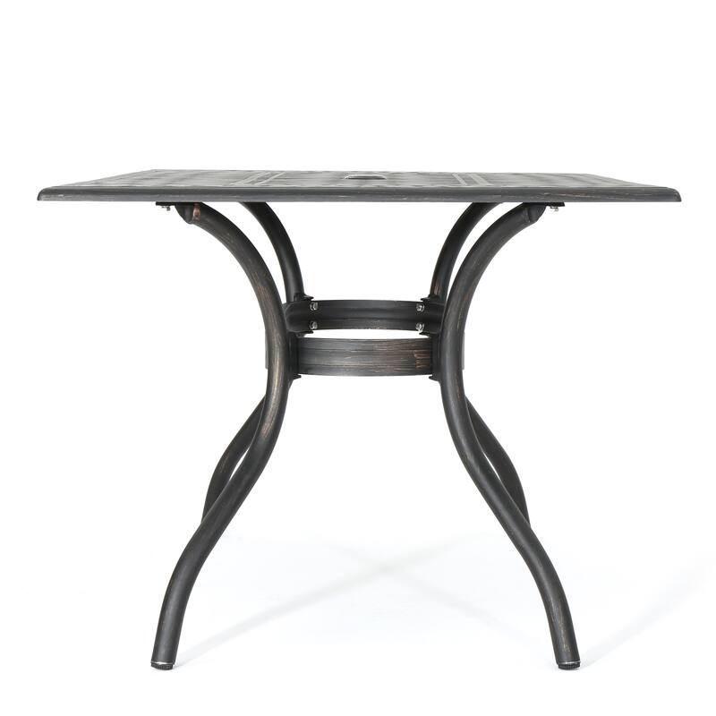 Christopher Knight Home - Abigail 7-Piece Outdoor Cast Aluminum Dining Set with Expandable Table and Swivel Chairs