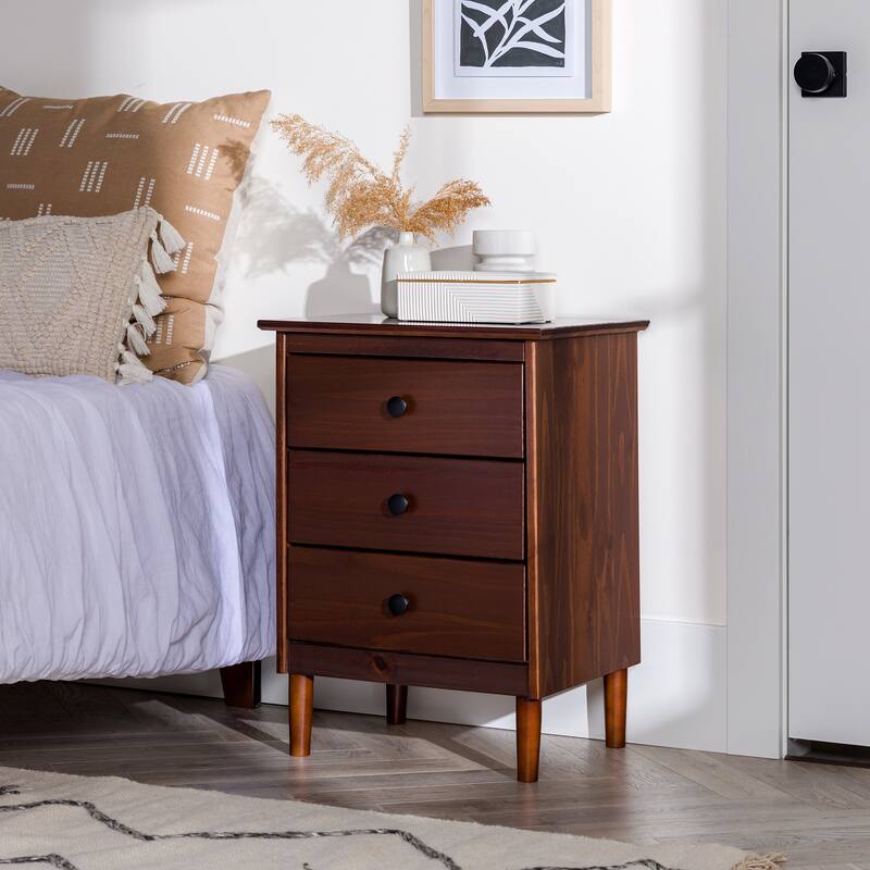 Middlebrook Bullrushes Solid Wood 3-Drawer Nightstand