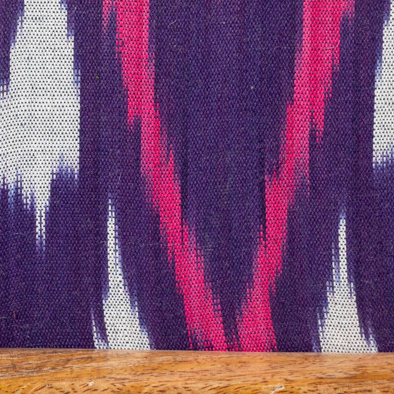 Wood Framed Ikat Fabric Wall Décor