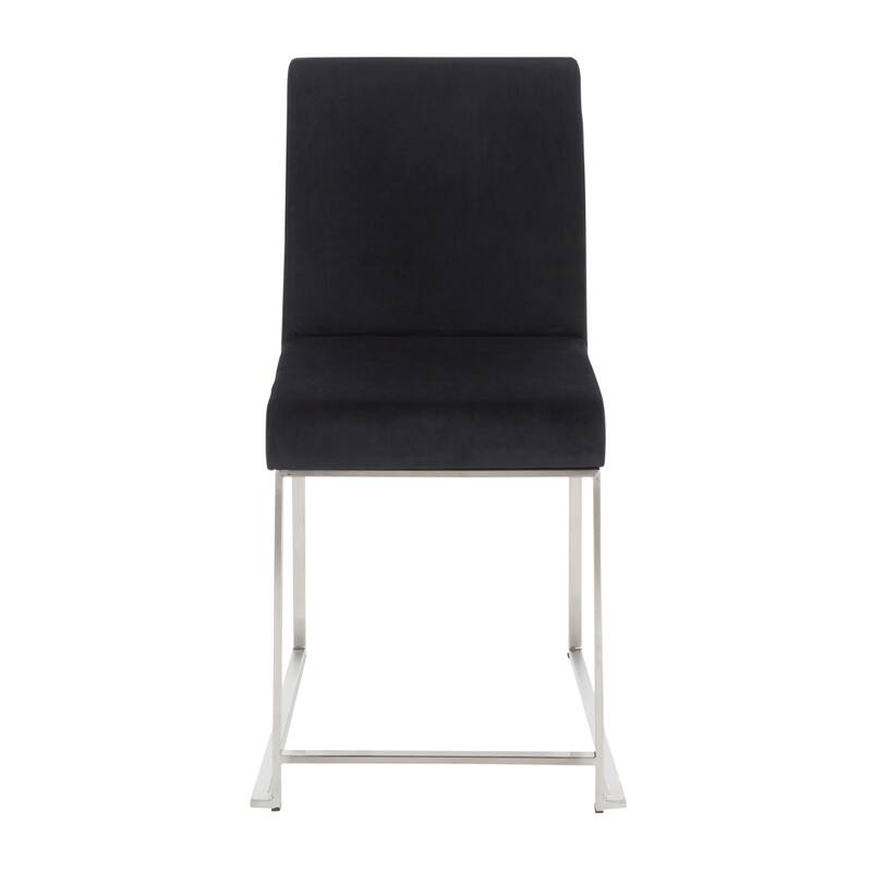 Silver Orchid Forrest High Back Stainless Steel Dining Chair (Set of 2)