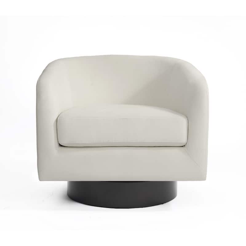 UIXE 360° Swivel Barrel Accent Chair Velvet Armchair For Living Room