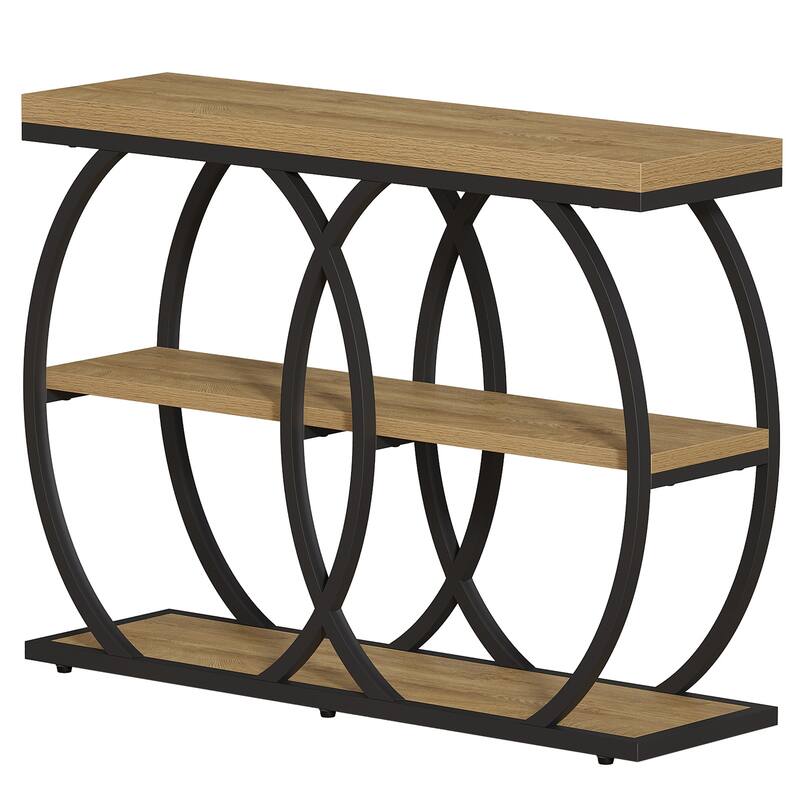 41.3" Console Table with Shelves, 3-Tier Entryway Table for Living Room, Hallway, Foyer