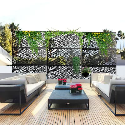 Privacy Screen Free Standing Stream Leaf