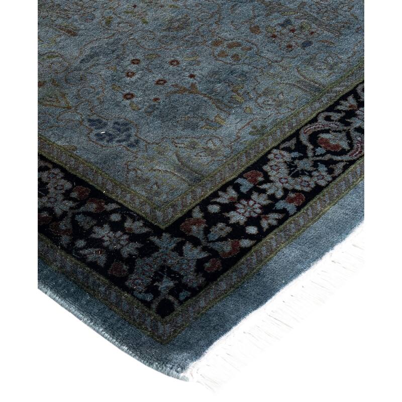 Overdyed One-of-a-Kind Hand-Knotted Area Rug - Black - 2' 6" x 16' 4"