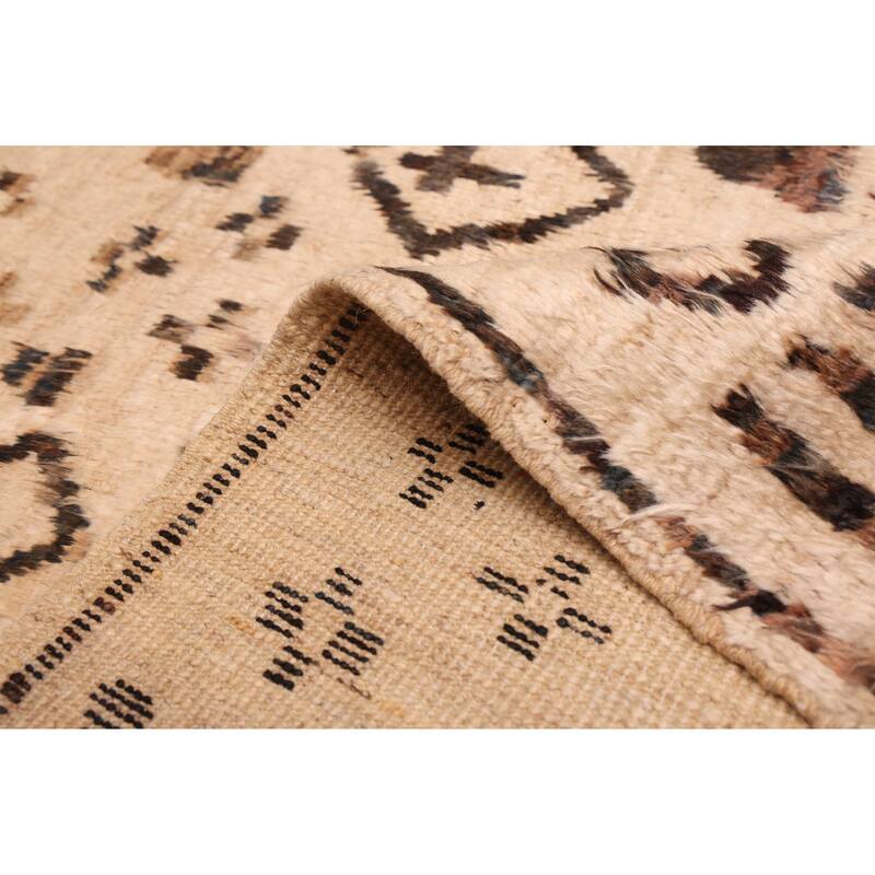 ECARPETGALLERY Hand-knotted Pak Finest Marrakesh Tan Wool Rug - 8'7 x 9'9