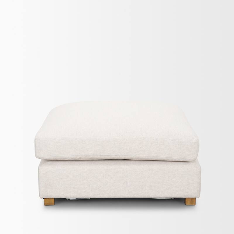 Halston Large Ottoman Oatmeal Performance Fabric - 38.98 x38.98 x17.91