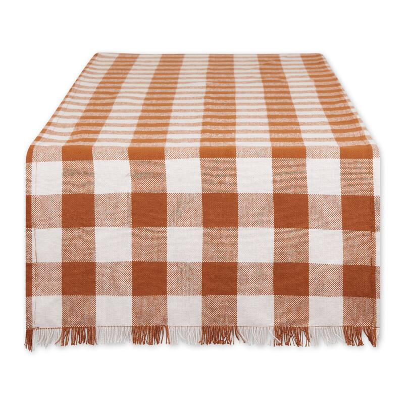 DII Heavyweight Fringed Table Runner - 14x72 - Cinnamon