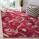 preview thumbnail 18 of 36, SAFAVIEH Monaco Farahnaz Boho Ogee Watercolor Rug 8' x 11' - Fuchsia/Cream - Rectangle