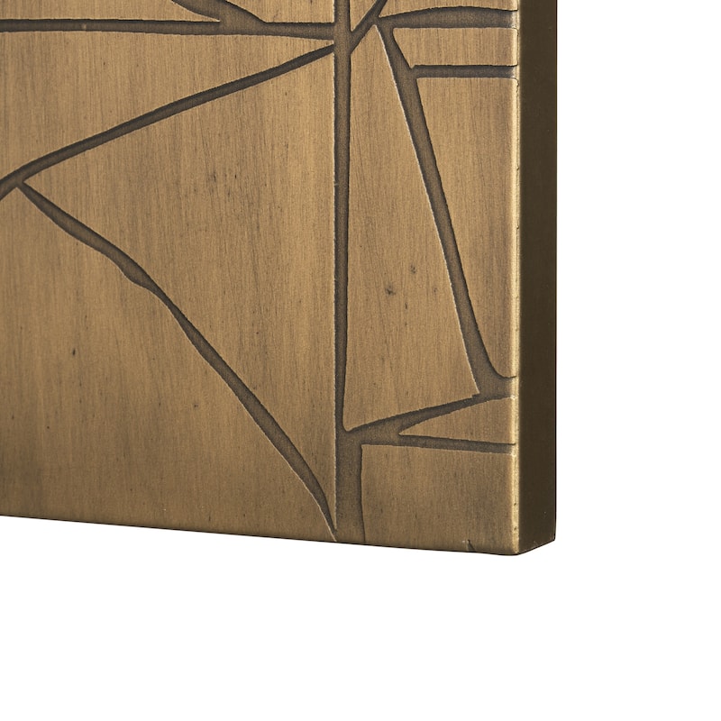 Roho Painted Gold Metal Wall Art