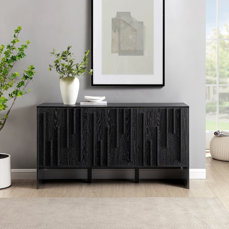 Middlebrook Designs Scandi Detailed-Door Buffet - Black