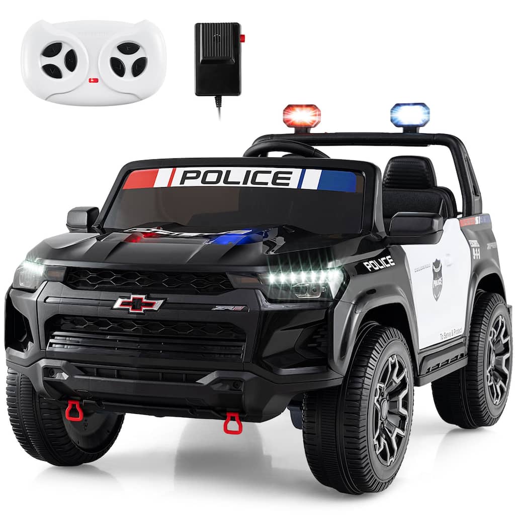 Gymax 24V 4WD Kids Electric Vehicle w/Megaphone Siren Flashing Lights