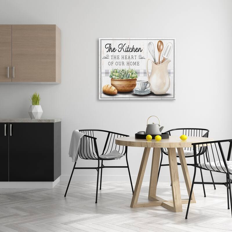 Stupell Kitchen Heart of Home Canvas Wall Art Design by Elizabeth Tyndall