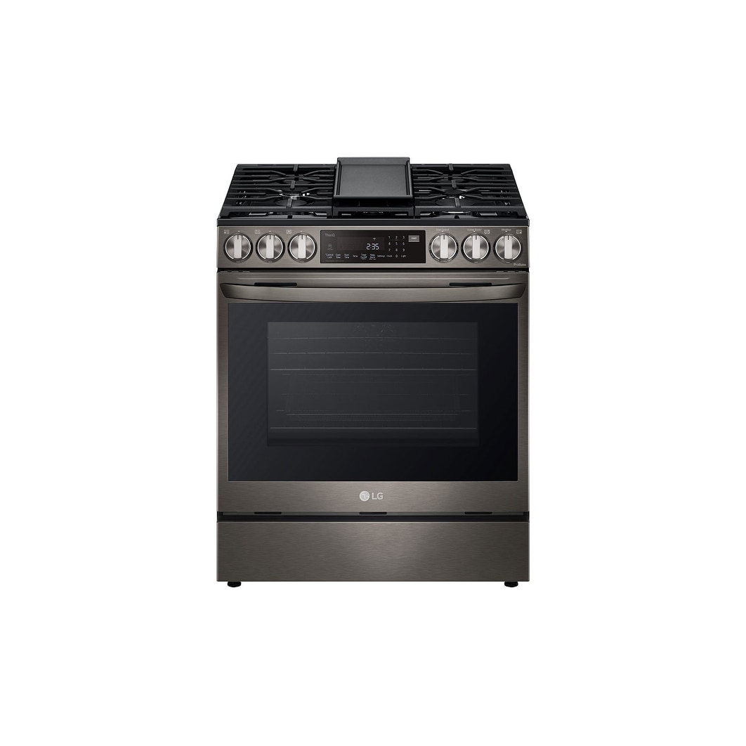 LG 6.3 cu ft. Smart wi-fi Enabled ProBake Convection inchstaView Gas Slide- inch Range with Air Fry