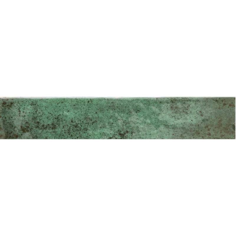 The Tile Life Ibiza 2x10 Green Ceramic Wall Tile