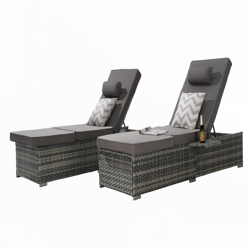 Outdoor Chaise Lounge Chair Set of 2