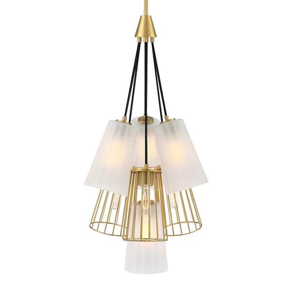 slide 2 of 6, Designers Fountain D328M-7CH Liana 7 Light 18" Wide Chandelier Brushed Gold