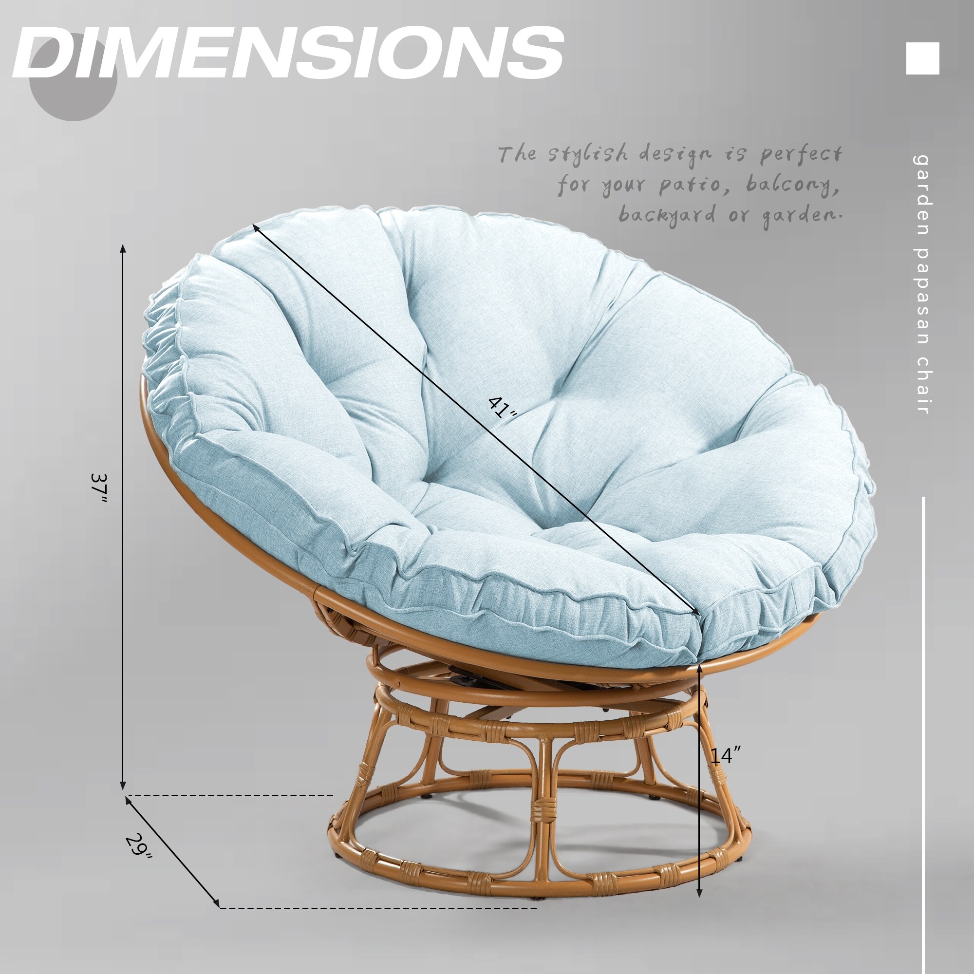 Papasan chair dimensions outlet