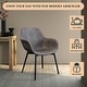 preview thumbnail 50 of 85, Markley Modern Leather Upholstered Dining Side Chairs with Black Iron Legs Accent Armchair for Home Kitchen Set of 4