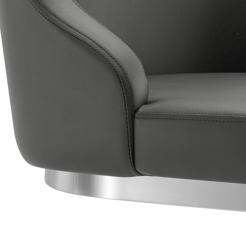 Velvet/ Faux Leather Upholstered Counter Stools, Set of 2 - 18.9"W x 20.5"D x 36.6"H