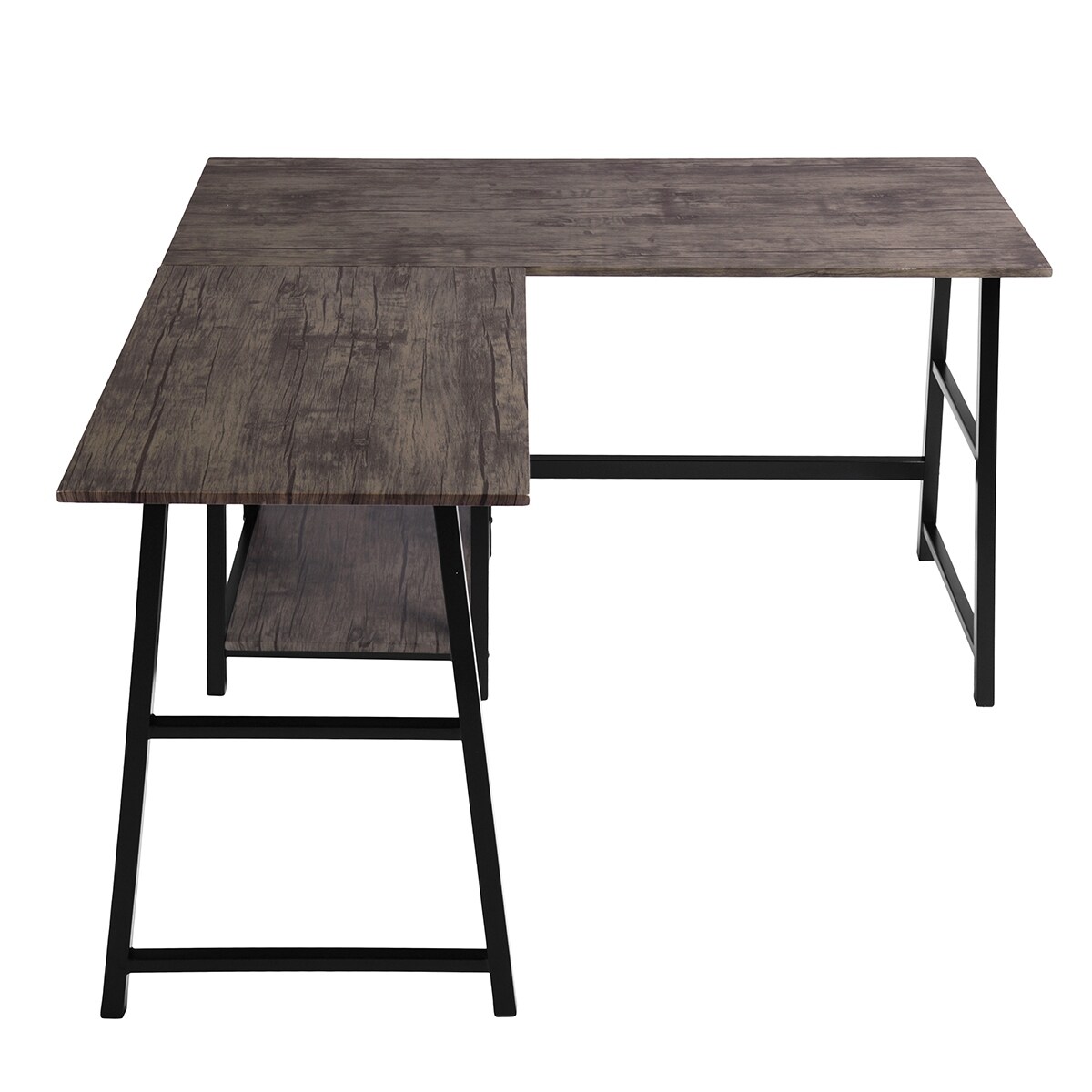 Carbon Loft Industrial L shaped Corner Computer Desk with Shelf Bed Bath Beyond 28091961