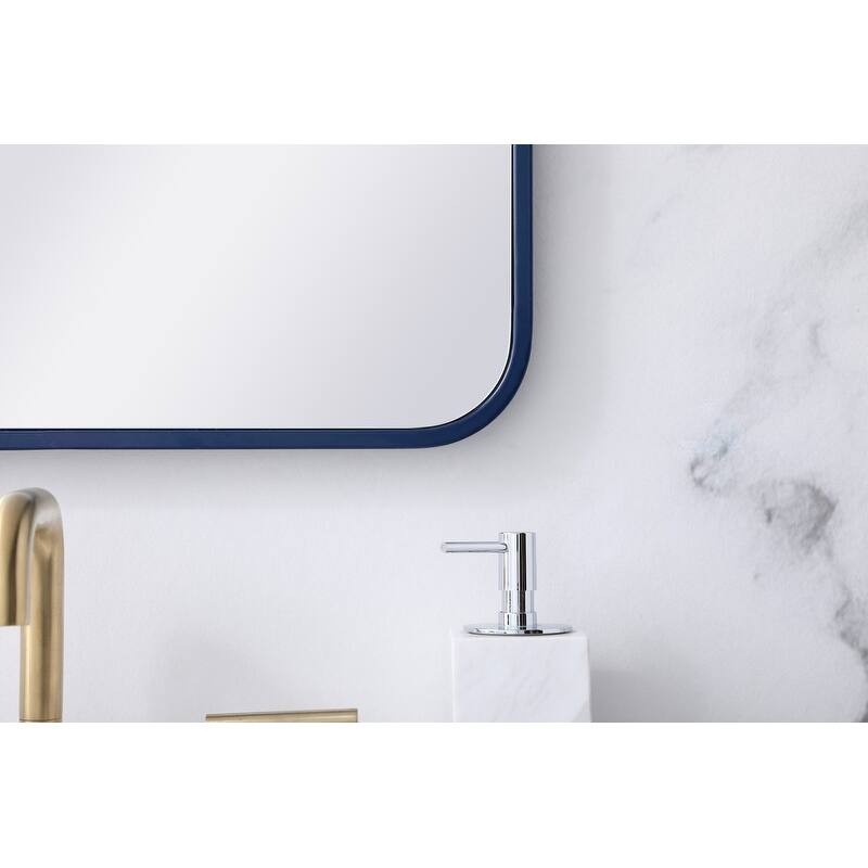 Ezra Soft Corner Metal Rectangular Mirror