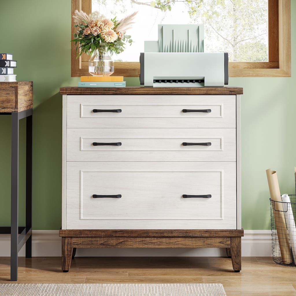 Lateral 3-Drawer File Cabinet for A4/Letter/Legal Size