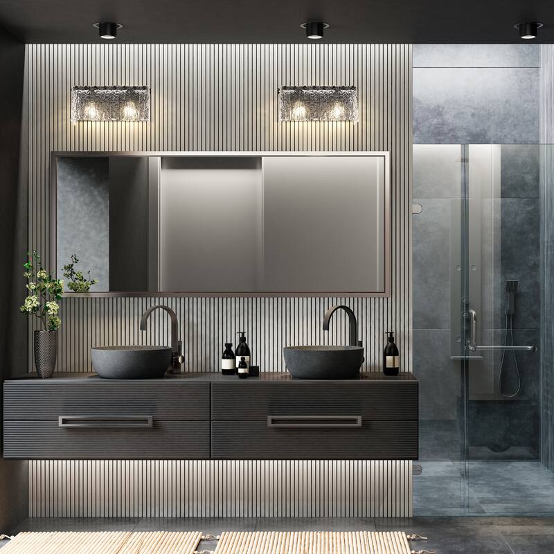 Z-Lite Glacier 2 Light Vanity - Matte Black