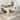 All-in-one Captains Bed with Drawers, Charging Station, Cream Upholstered Headboard, Wood L-shape Storage Shelves and Desk, Full