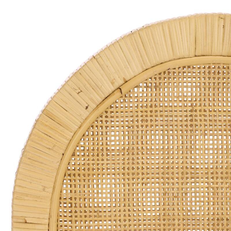 SAFAVIEH Home Tojo Cane Rounded Back Counter Stool - 20"W x 18"D x 37"H