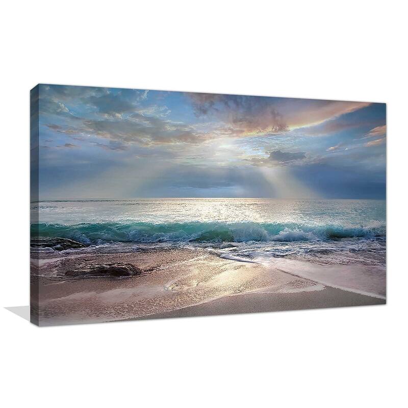 "Aqua Blue Morning" Print on Canvas
